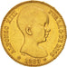 Coin, Spain, Alfonso XIII, 20 Pesetas, 1889, Madrid, AU(55-58), Gold, KM:693