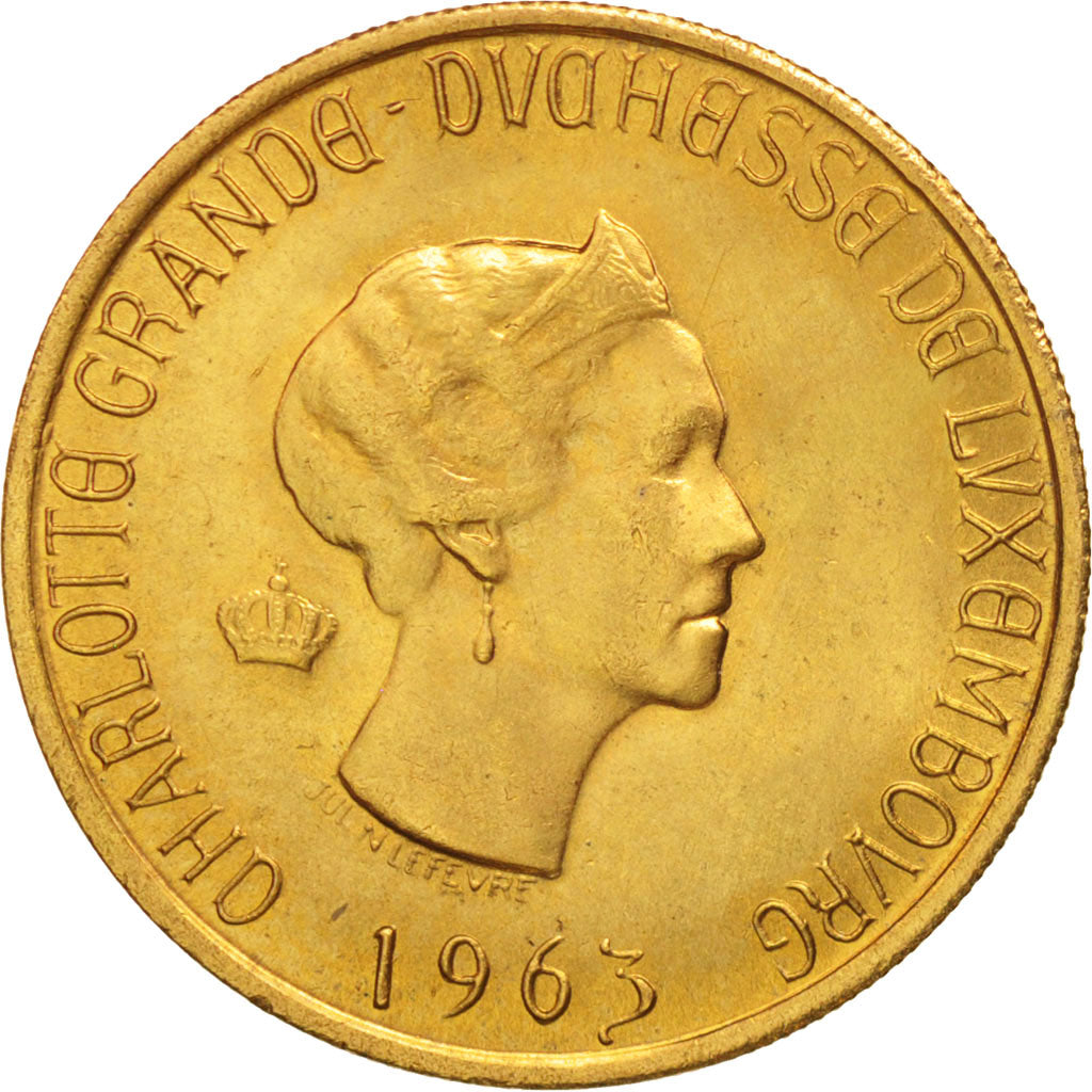 Luxemburgo, 20 Francs, 1963, Brussels, SC, Oro, KM:M2b