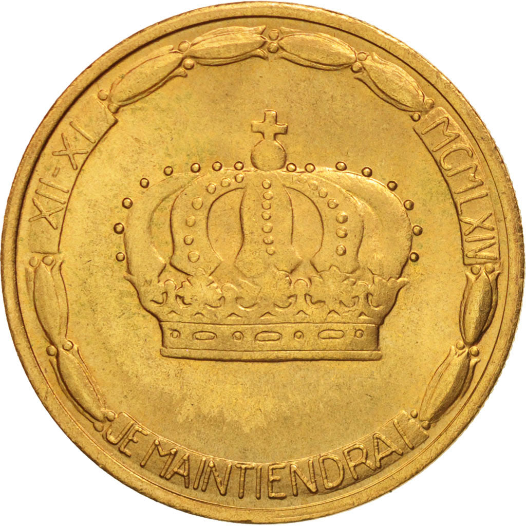 Coin, Luxembourg, 20 Francs, 1964, Brussels, MS(63), Gold, KM:M4c