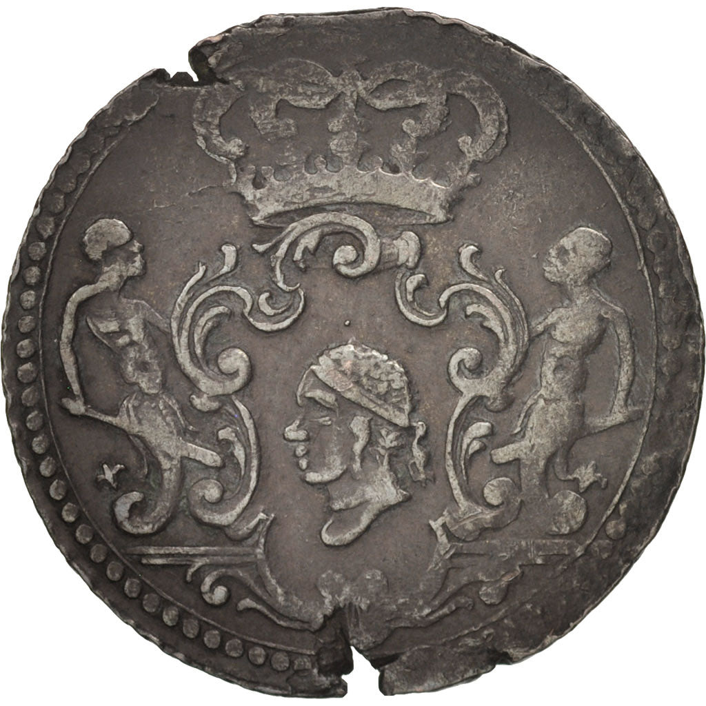 ITALIAN STATES, CORSICA, General Pasquale Paoli, 4 Soldi, 1765, VF(30-35)