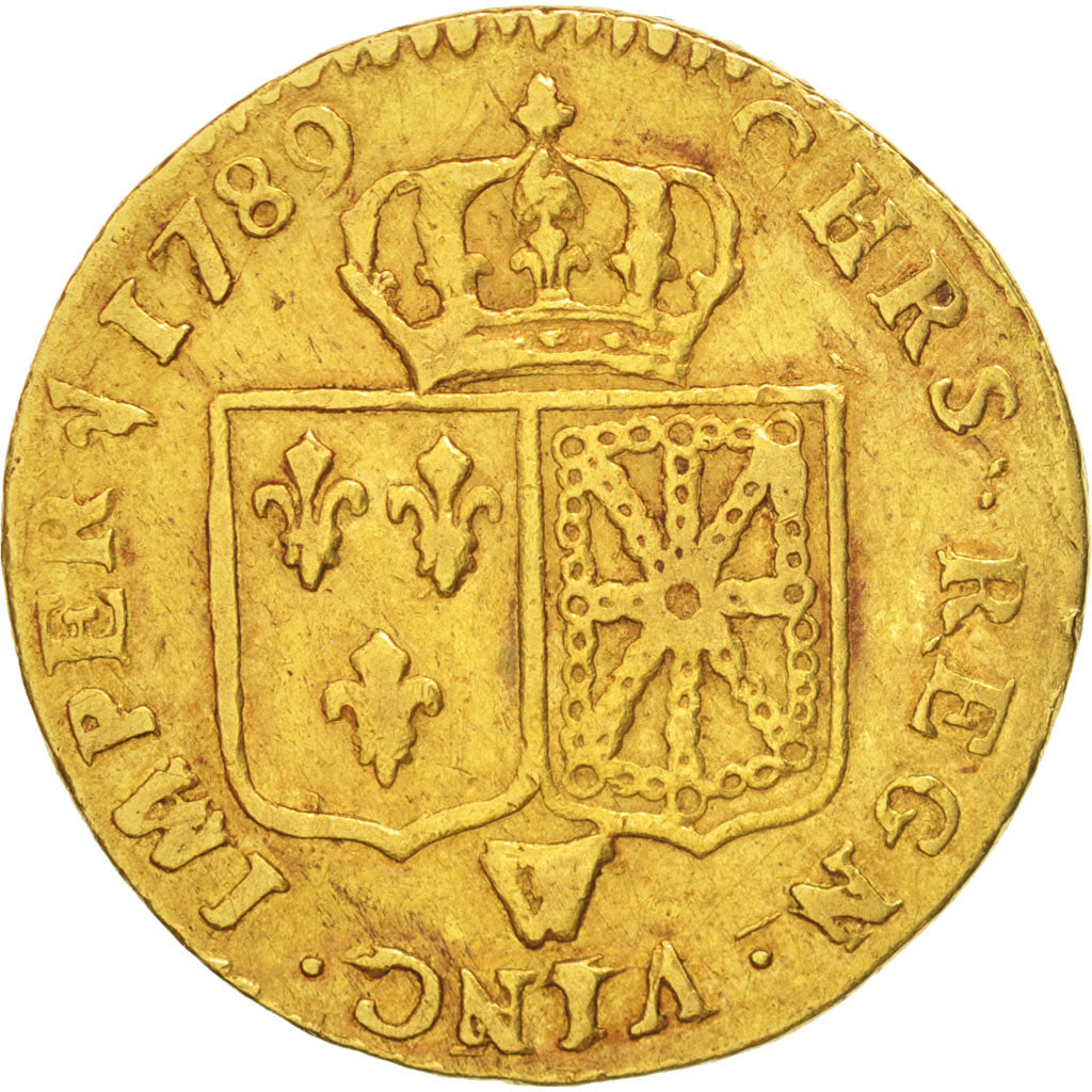 Coin, France, Louis XVI, Louis d'or à la tête nue, Louis d'Or, 1789, Lille