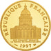 France, Panthéon, 100 Francs, 1997, Paris, MS(65-70), Gold, KM:1195