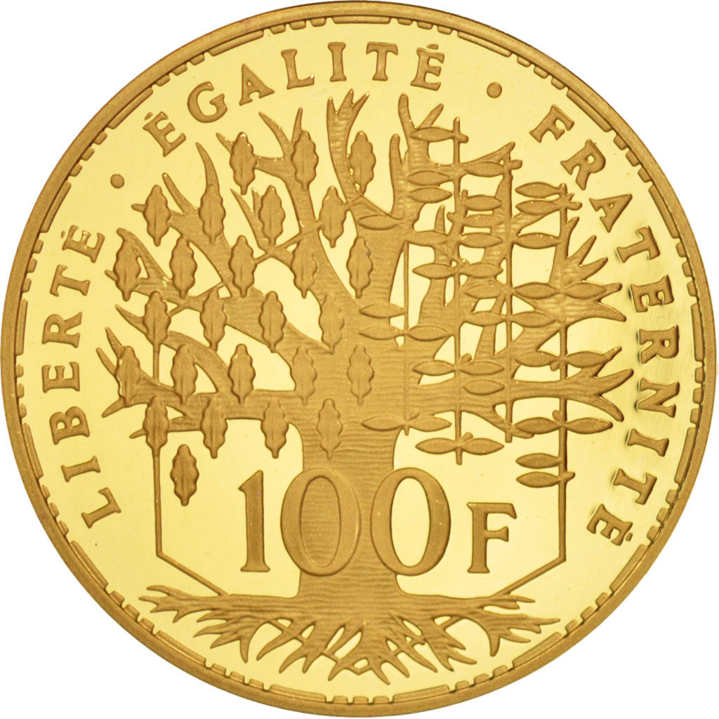 France, Panthéon, 100 Francs, 1997, Paris, MS(65-70), Gold, KM:1195