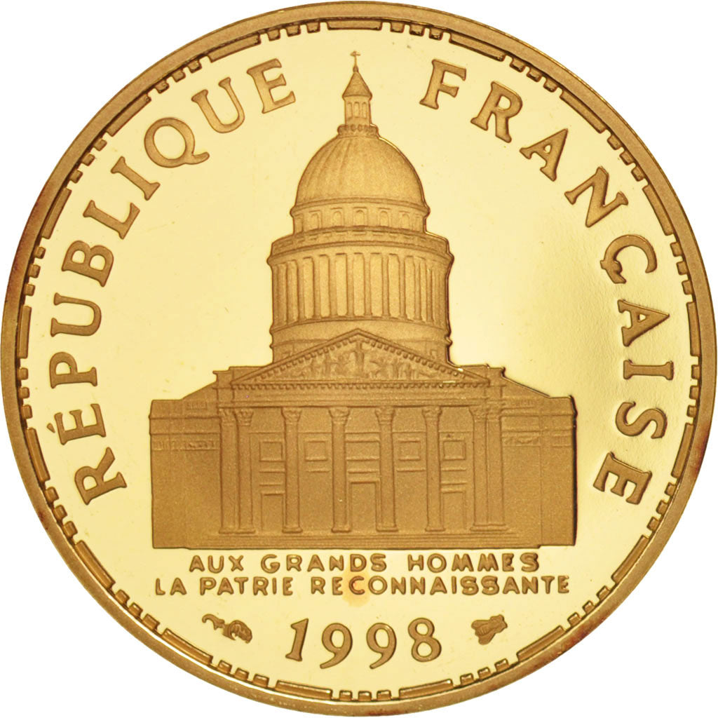 France, Panthéon, 100 Francs, 1998, Paris, MS(65-70), Gold