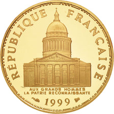 Moneta, Francia, Panthéon, 100 Francs, 1999, Paris, FDC, Oro