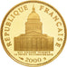 France, Panthéon, 100 Francs, 2000, Paris, MS(65-70), Gold