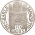 Coin, France, Charlemagne, 500 Francs-70 Ecus, 1990, Paris, MS(65-70), Platinum