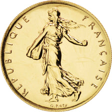 Coin, France, Semeuse, Franc, 2001, Paris, MS(65-70), Gold, KM:925.1a
