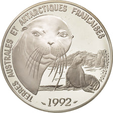 France, Terres Australes, 100 Francs, 1992, Paris, MS(65-70), Silver, KM:1010