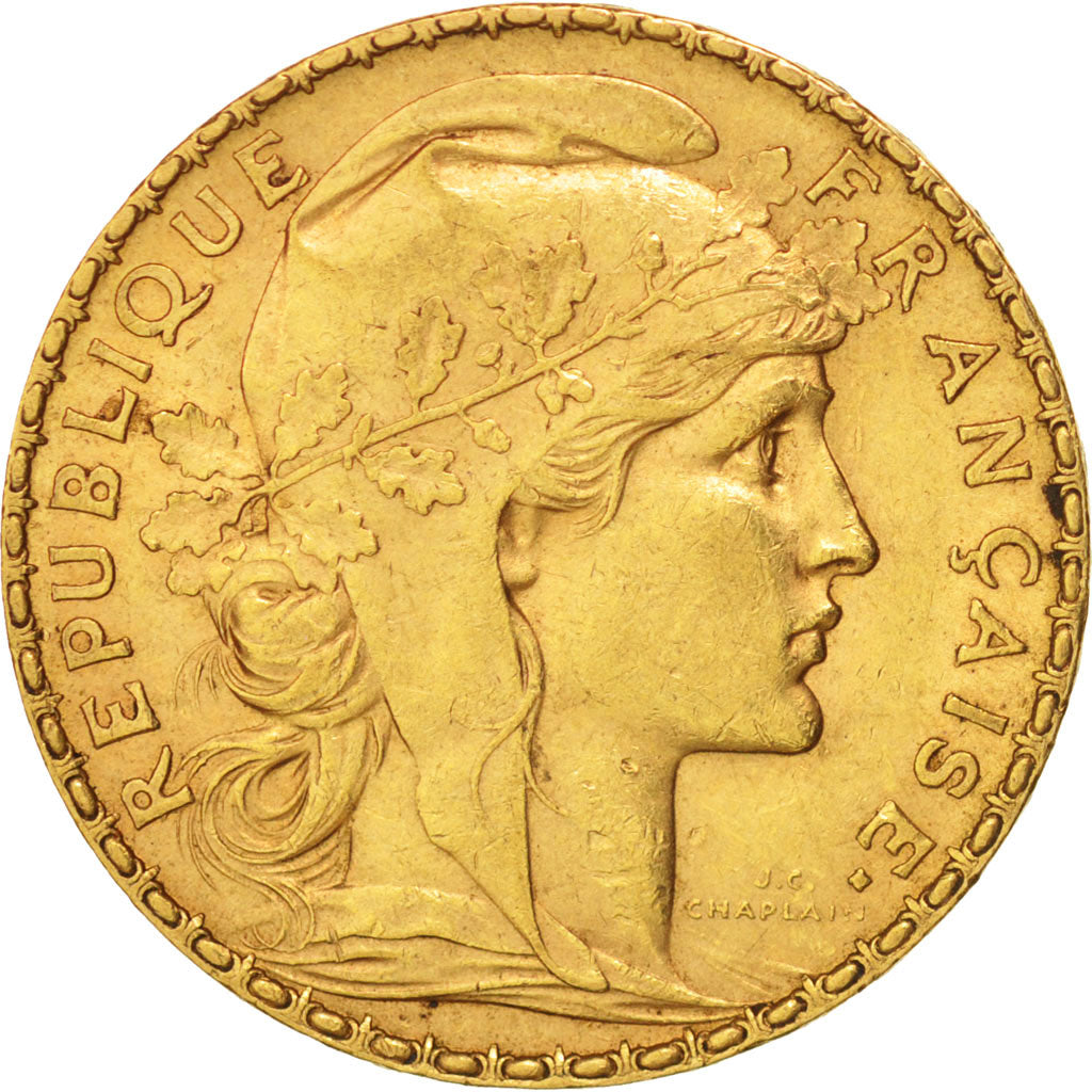France, Marianne, 20 Francs, 1899, Paris, AU(50-53), Gold, KM:847, Gadoury:1064