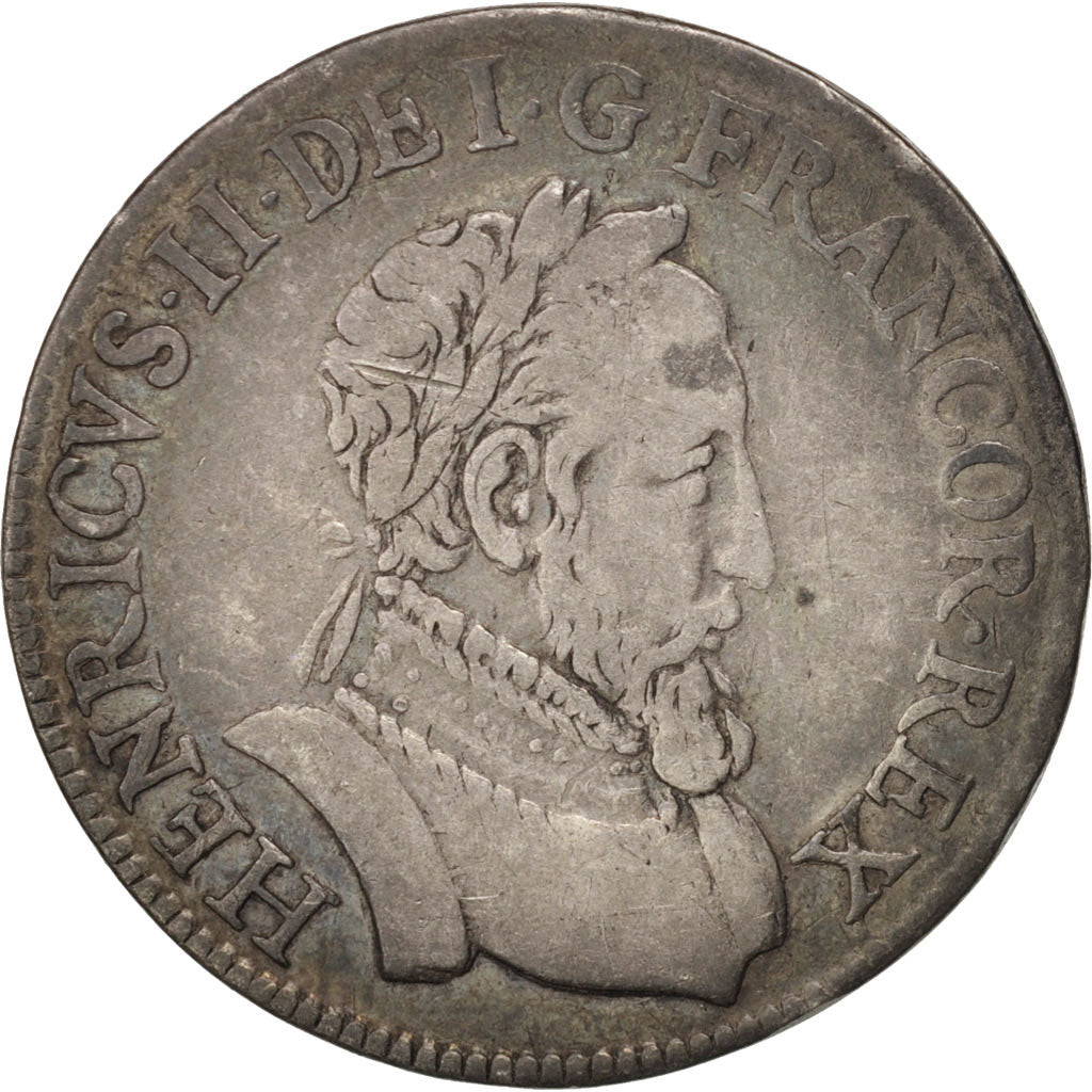 Coin, France, Demi Teston, 1554, Paris, VF(30-35), Silver, Duplessy:991
