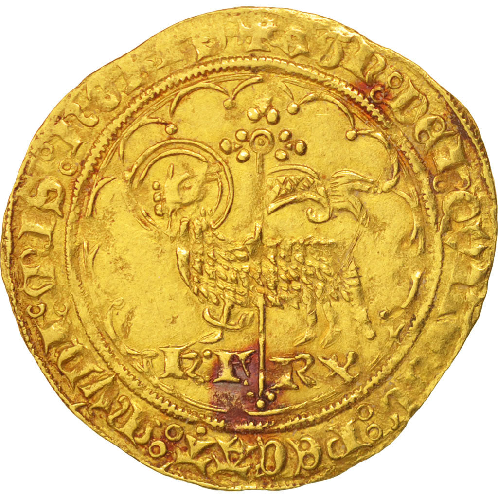 Monnaie, France, Charles VI, Agnel d'or, Undated, Paris, TTB, Or, Duplessy:372