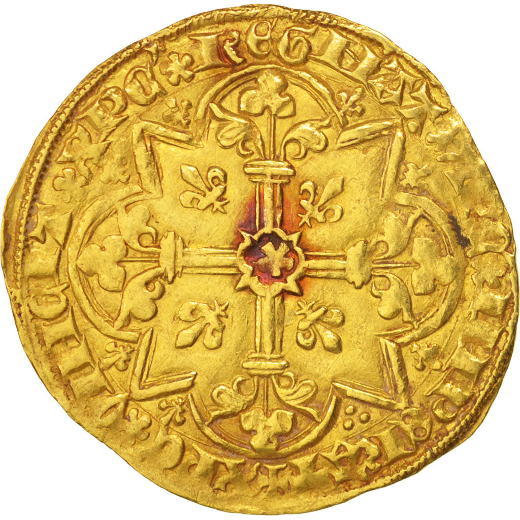 Monnaie, France, Charles VI, Agnel d'or, Undated, Paris, TTB, Or, Duplessy:372