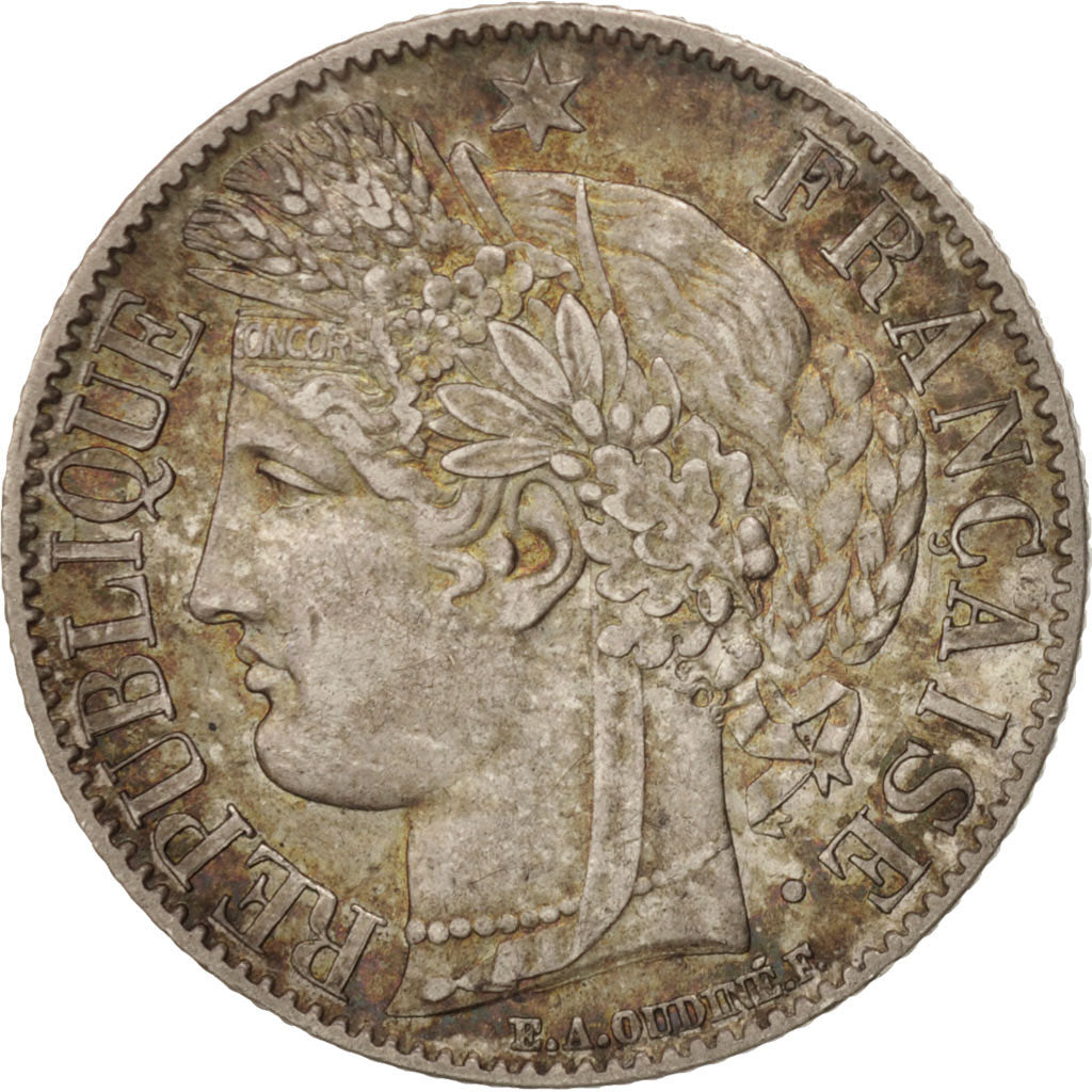 Coin, France, Cérès, Franc, 1849, Paris, AU(50-53), Silver, KM:759.1