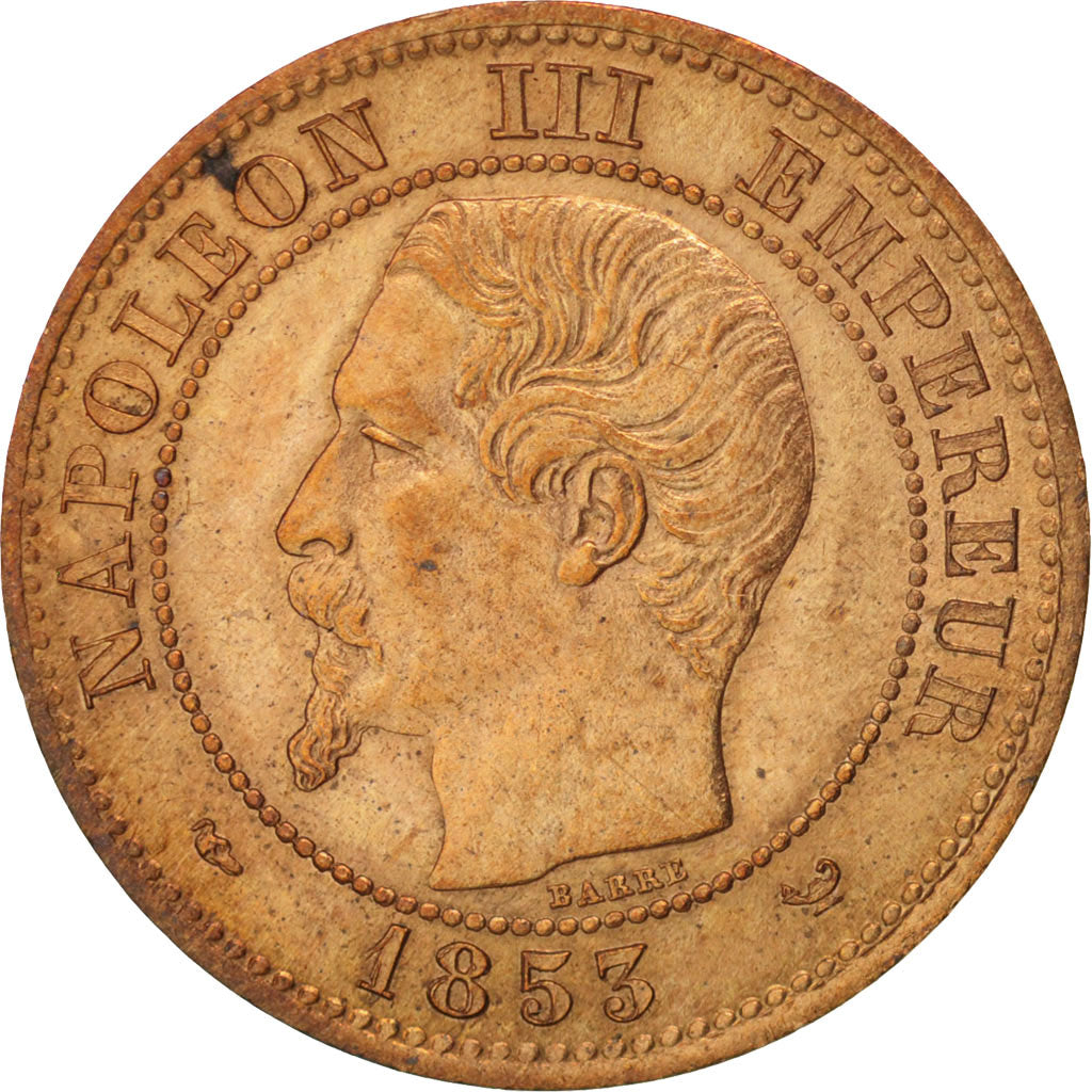 Coin, France, Napoleon III, Napoléon III, 2 Centimes, 1853, Lille, MS(60-62)