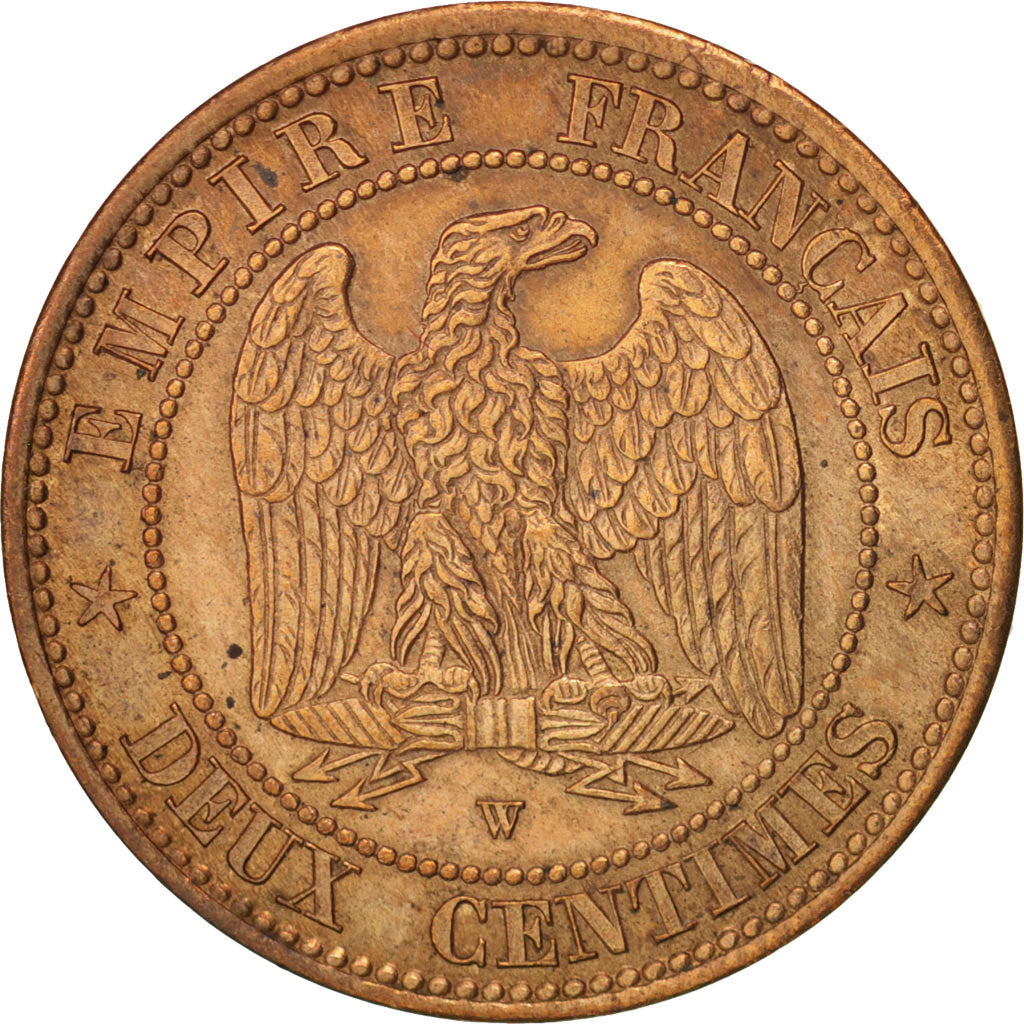 Coin, France, Napoleon III, Napoléon III, 2 Centimes, 1853, Lille, MS(60-62)