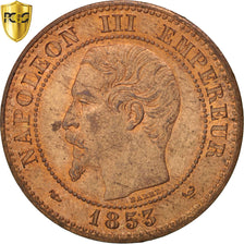 Moneta, Francja, Napoleon III, Napoléon III, 2 Centimes, 1853, Lille, PCGS