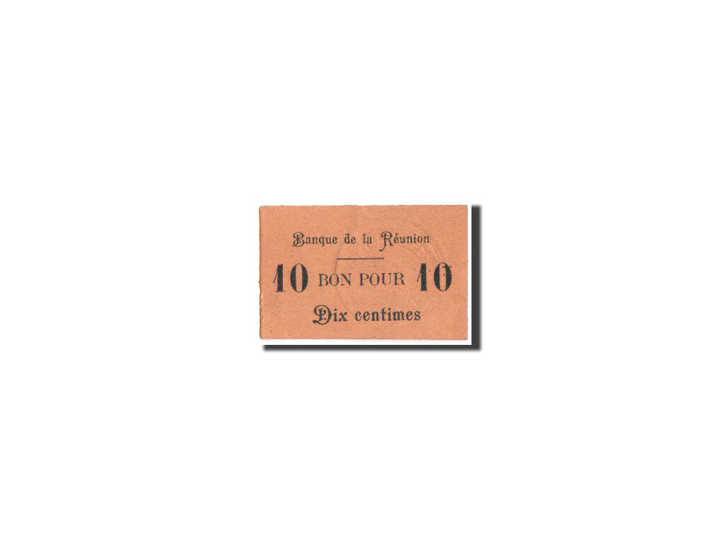 Reunion, Banque, Bon pour 10 Centimes, 1915, Kolsky 462