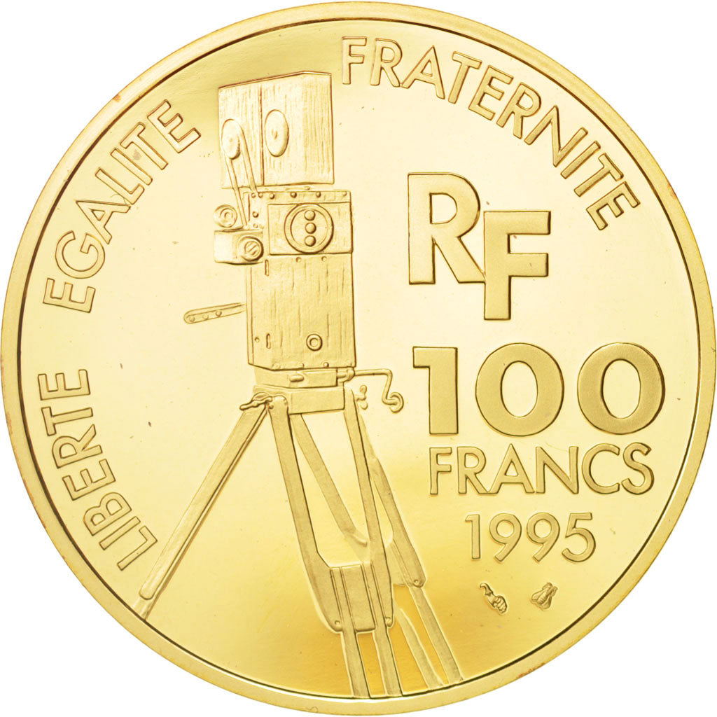 France, Gérard Philippe, 100 Francs, 1995, Paris, MS(65-70), Gold, KM:1947