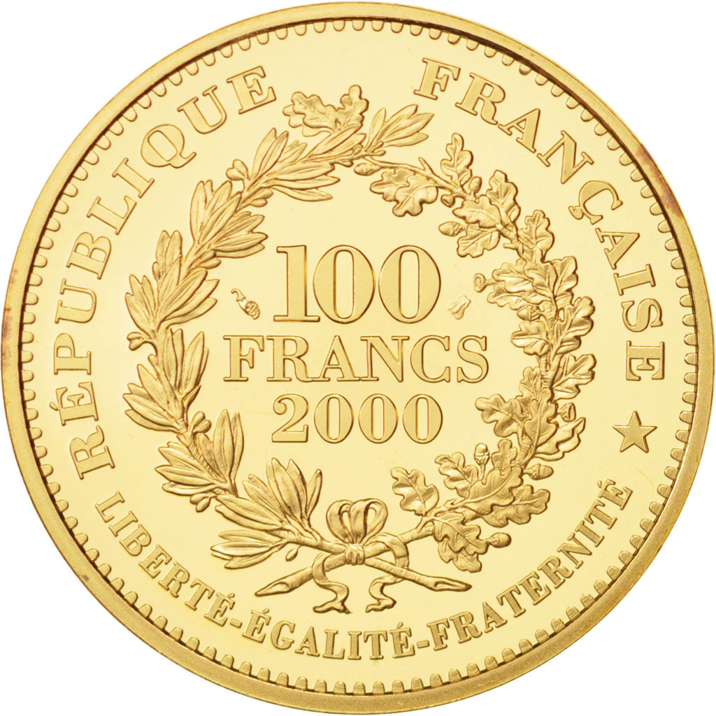 France, Franc d'Henri III, 100 Francs, 2000, Paris, MS(65-70), Gold, KM:1973