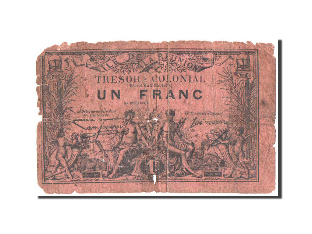 Réunion, 1 Franc, Undated, KM:9, B