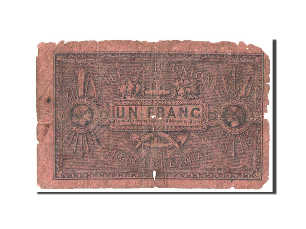 Réunion, 1 Franc, Undated, KM:9, B