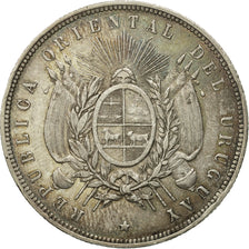 Uruguay, Peso, 1877, Paris, MBC+, Plata, KM:17