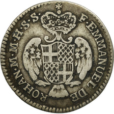 MALTA, ORDER OF, Emmanuel de Rohan, 4 Tari, 1776, VF(30-35), Silver, KM:302