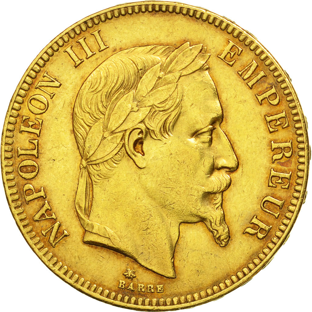 Coin, France, Napoleon III, Napoléon III, 100 Francs, 1869, Paris, AU(50-53)