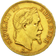 Monnaie, France, Napoleon III, Napoléon III, 100 Francs, 1869, Paris, TTB+, Or