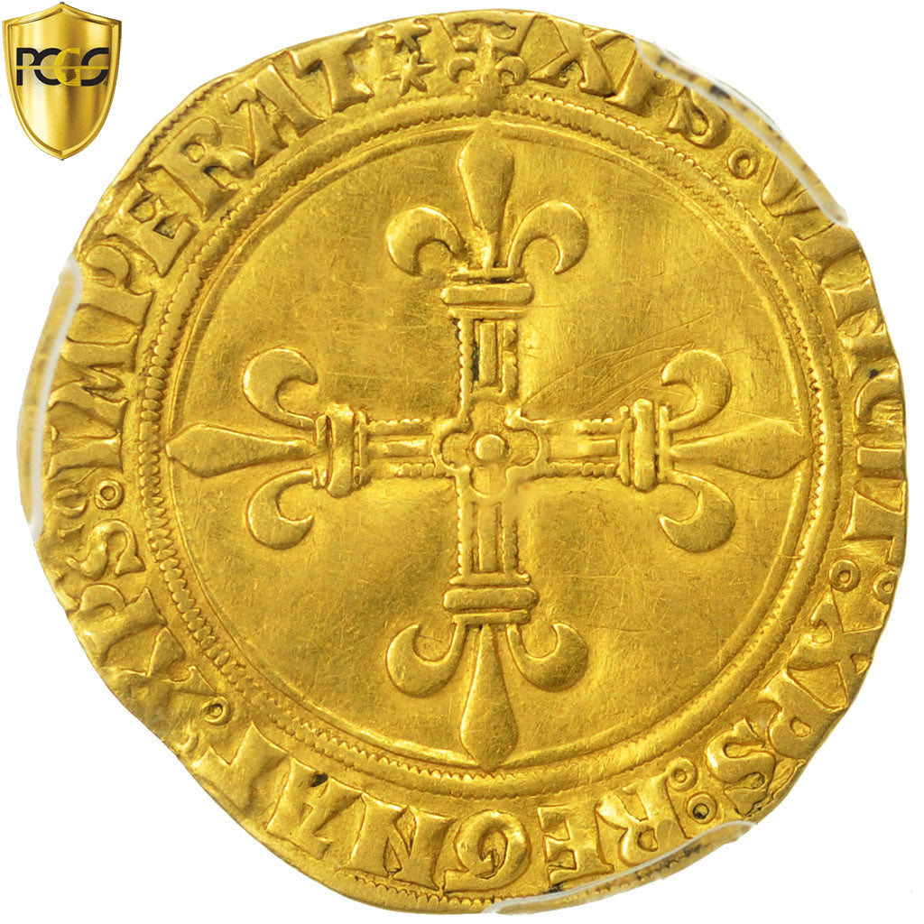 Coin, France, Louis XII, Ecu d'or, Paris, PCGS, AU53, AU(50-53), Gold, graded