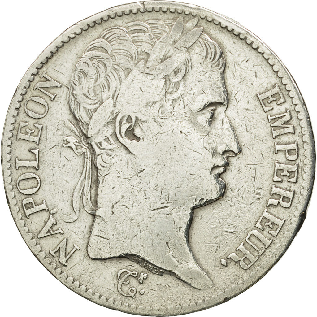 Francia, Napoléon I, 5 Francs, 1810, Paris, MB+, Argento, KM:694.1, Gadoury:584