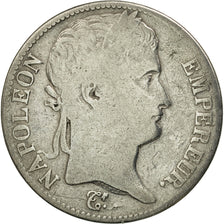 Francia, Napoléon I, 5 Francs, 1814, Paris, BC, Plata, KM:694.1, Gadoury:584