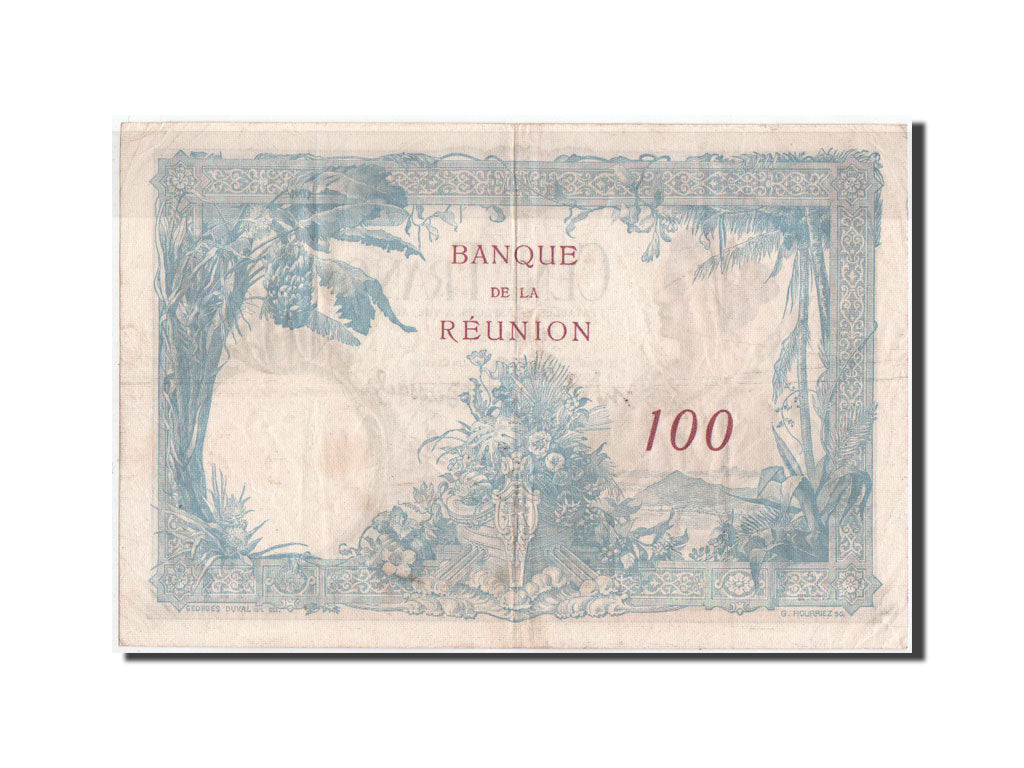 Réunion, 100 Francs, 1944, KM:24, MB+