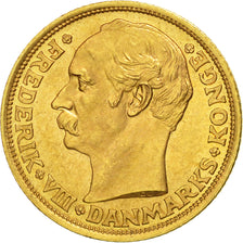 Denmark, Frederik VIII, 10 Kroner, 1909, Copenhagen, MS(63), Gold, KM:809