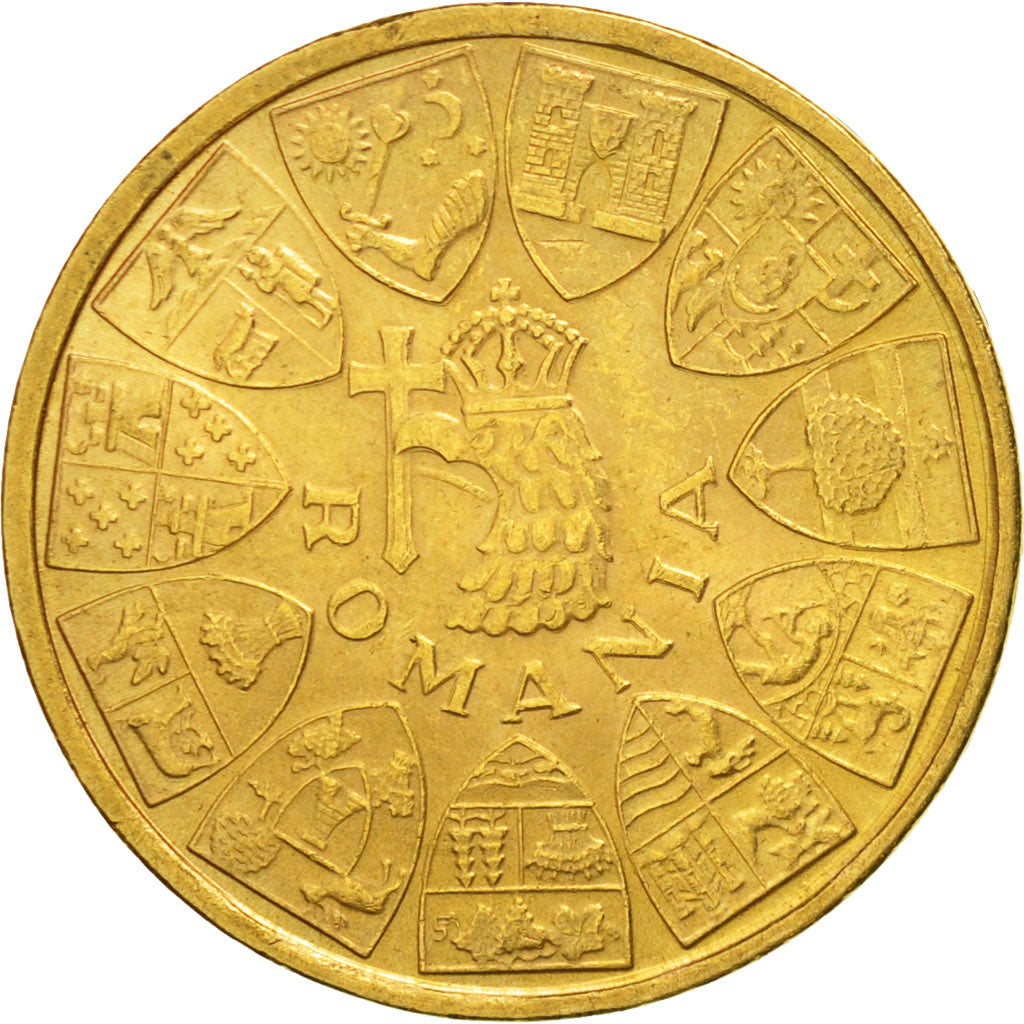 Romania, Mihai I, 20 Lei, 1944, MS(60-62), Gold, KM:M13