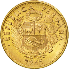 Peru, 10 Soles, 1965, Lima, UNZ, Gold, KM:236
