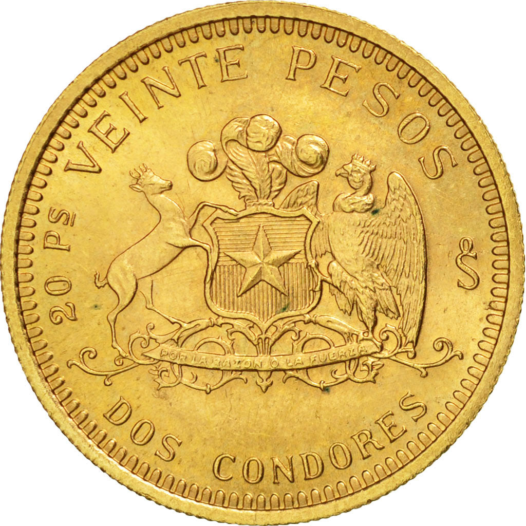 Chile, 20 Pesos, 1976, SC, Oro, KM:188