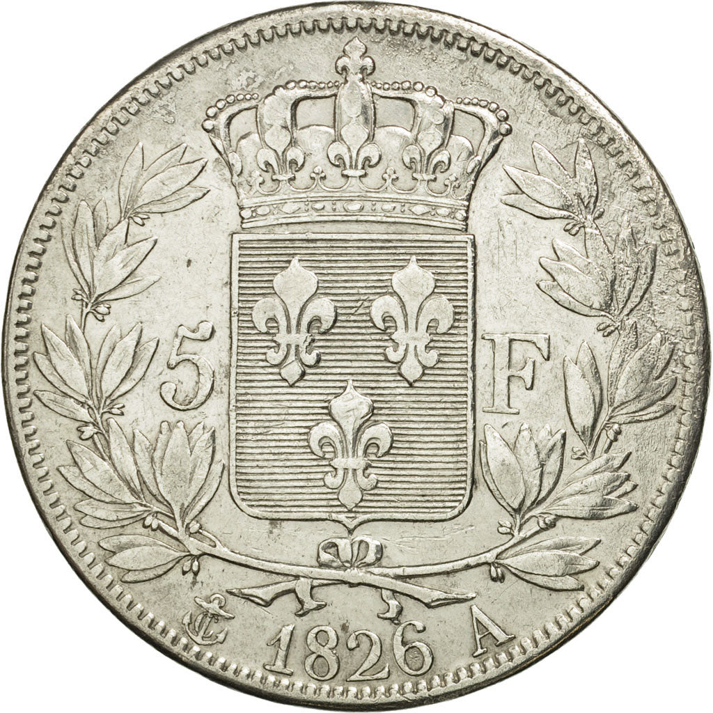 France, Charles X, 5 Francs, 1826, Paris, TB+, Argent, KM:720.1, Gadoury:643