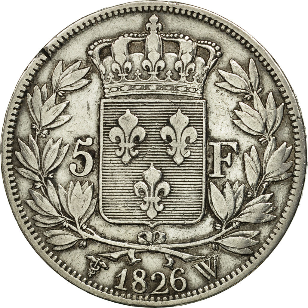 France, Charles X, 5 Francs, 1826, Lille, EF(40-45), Silver, KM:720.13