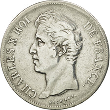 Coin, France, Charles X, 5 Francs, 1828, Rouen, VF(30-35), Silver, KM:728.2