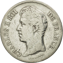 Coin, France, Charles X, 5 Francs, 1829, Lyon, VF(20-25), Silver, KM:728.4