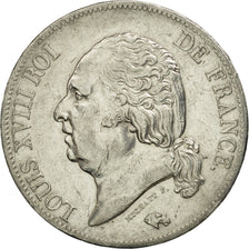 Moneda, Francia, Louis XVIII, Louis XVIII, 5 Francs, 1816, Paris, MBC+, Plata
