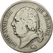 France, Louis XVIII, 5 Francs, 1816, Bayonne, VF(20-25), Silver, KM:711.8