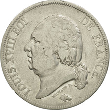 France, Louis XVIII, 5 Francs, 1817, Bordeaux, VF(20-25), Silver, KM:711.7