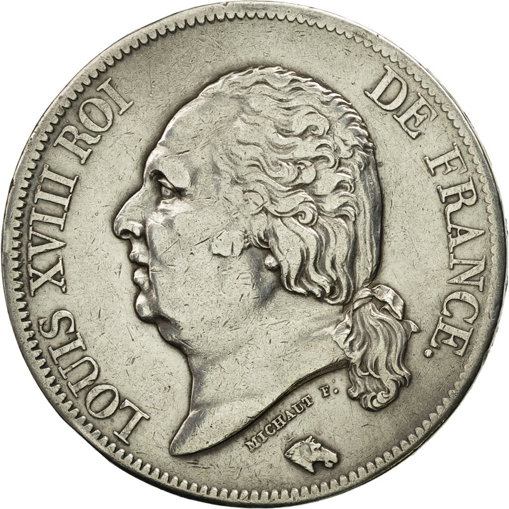 France, Louis XVIII, 5 Francs, 1820, Paris, TTB, Argent, KM:711.1
