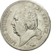 Francia, Louis XVIII, 5 Francs, 1822, Rouen, BC+, Plata, KM:711.2