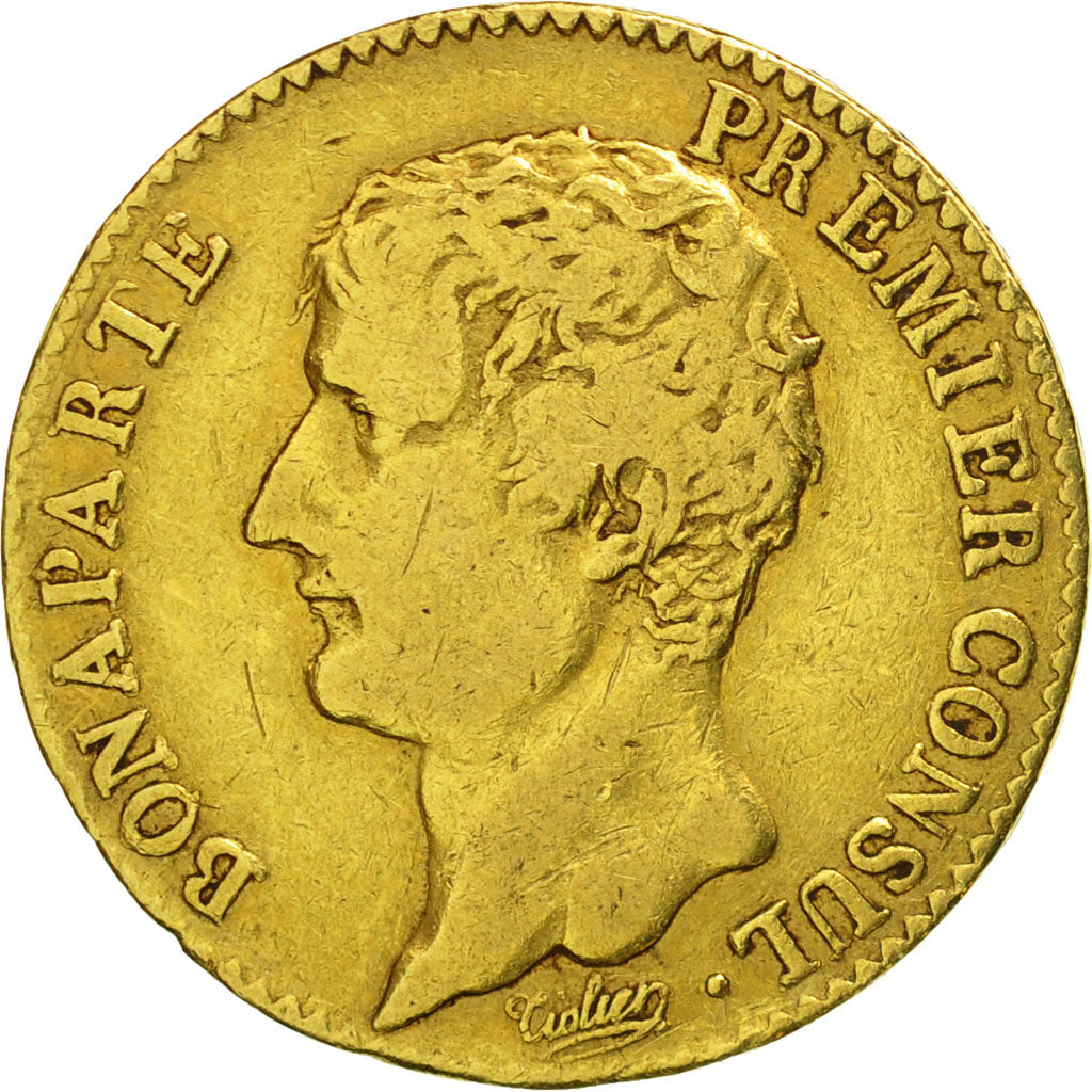 France, Napoléon I, 20 Francs, An XI, Paris, VF(20-25), Gold, KM:651