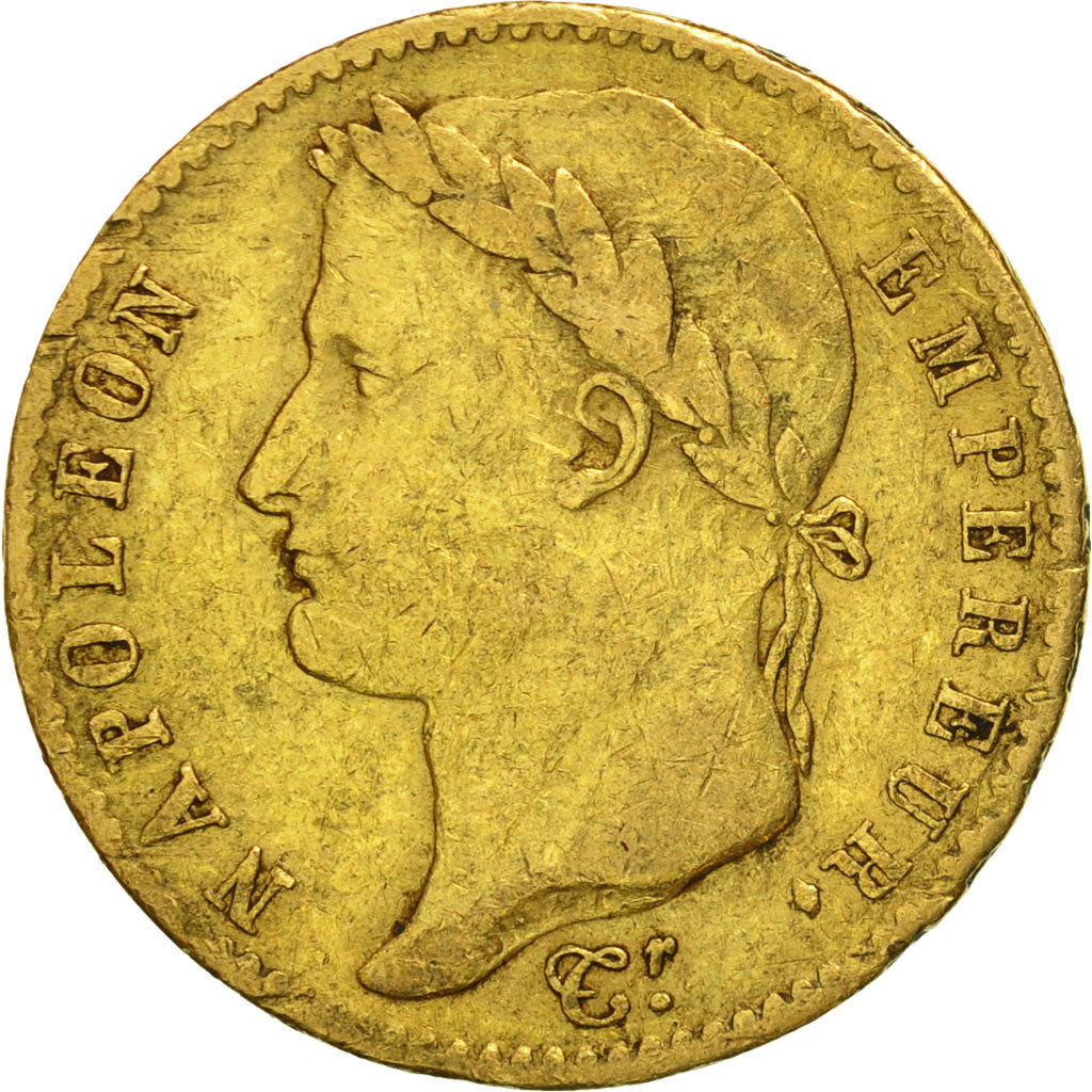 Francia, Napoléon, 20 Francs, 1815, Paris, BC+, Oro, KM:705.1, Gadoury:1025a