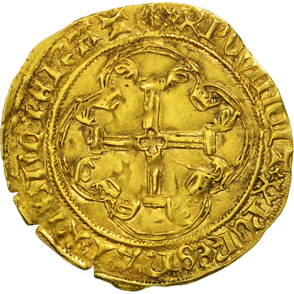 Coin, France, Louis XI, Ecu d'or, Bordeaux, VF(30-35), Gold, Duplessy:539A